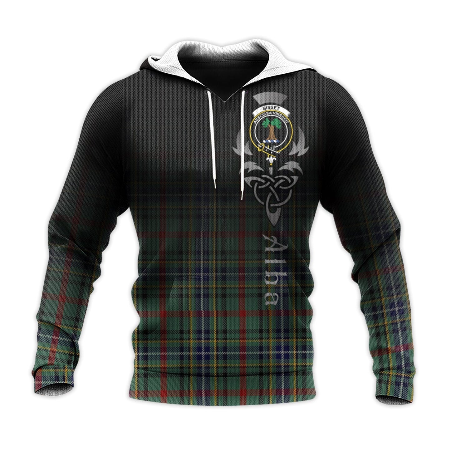 Printivon Bisset Tartan Crest Alba Celtic Hoodie