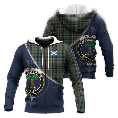 Printivon Bisset Tartan Scottish Crest Hoodie