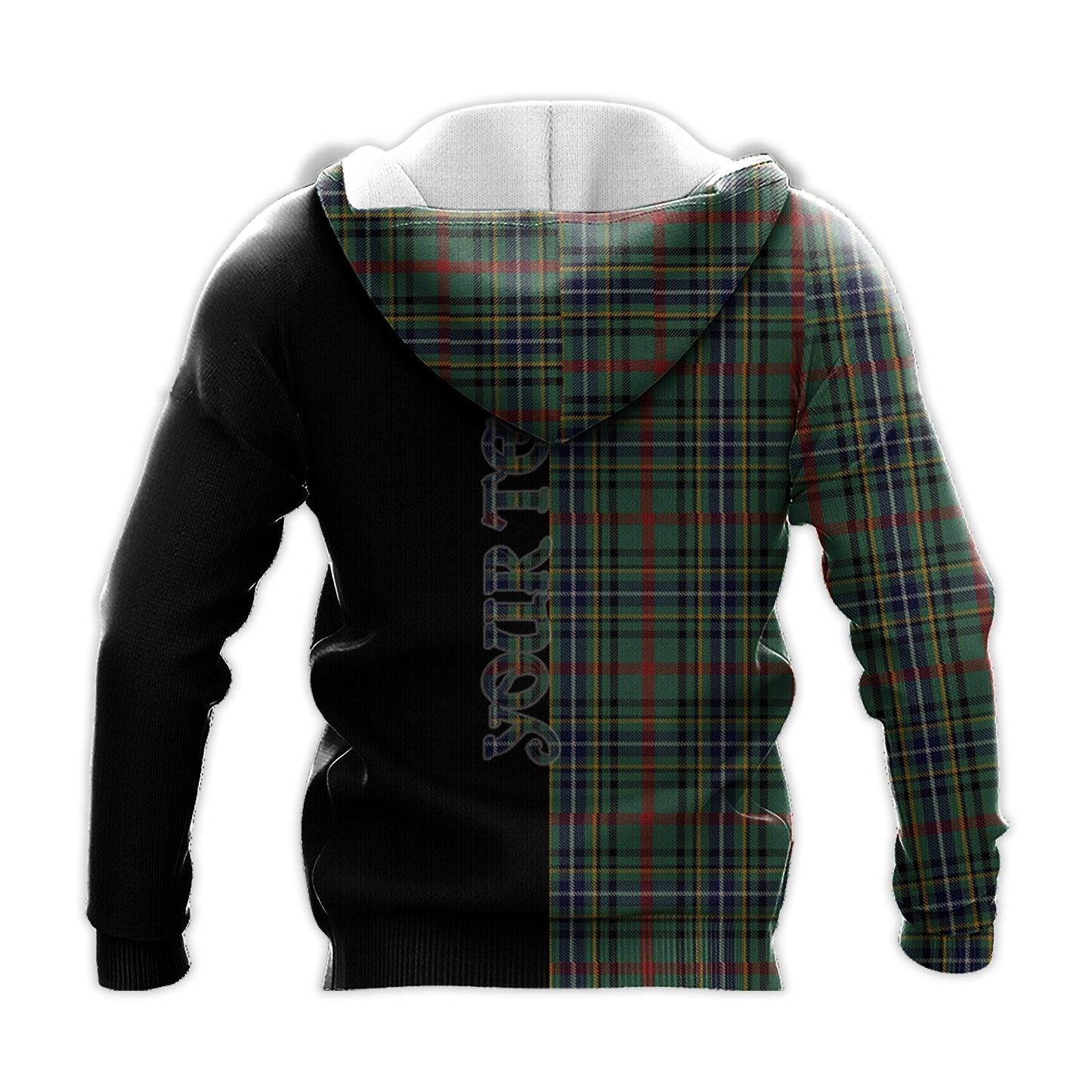 Printivon Bisset Tartan Personalize Half Hoodie