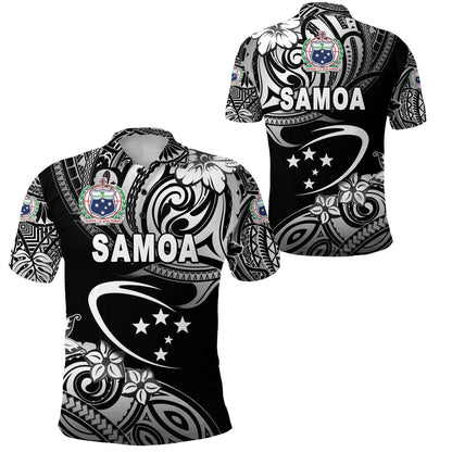 Manu Samoa Rugby Polo Shirt Unique Vibes - Black