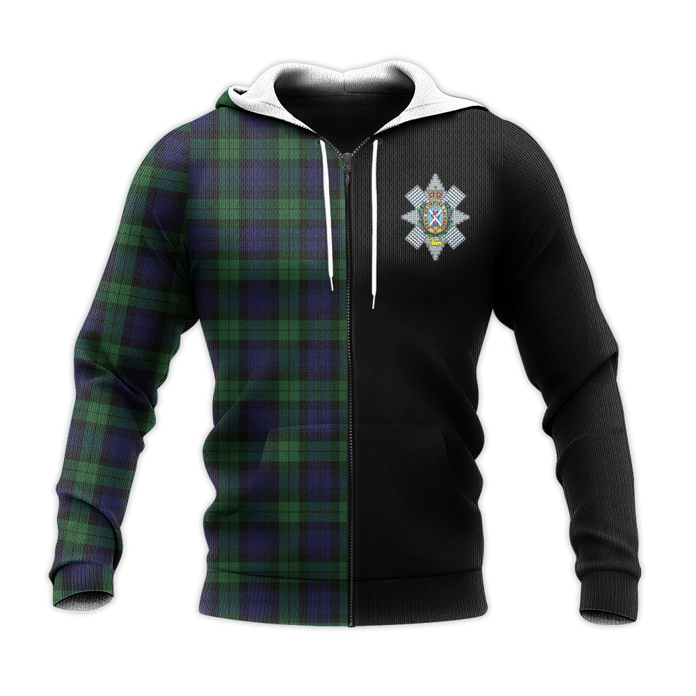 Printivon Black Watch Tartan Personalize Half Hoodie