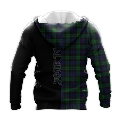Printivon Black Watch Tartan Personalize Half Hoodie