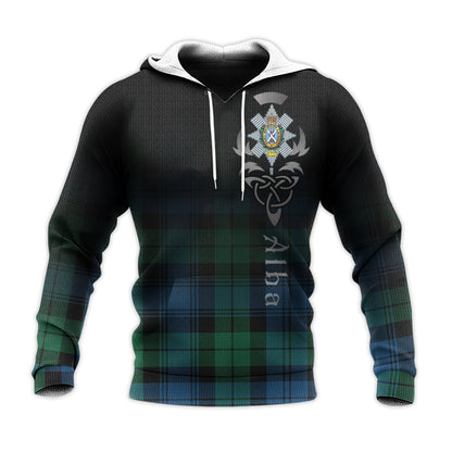 Printivon Black Watch Ancient Tartan Crest Alba Celtic Hoodie