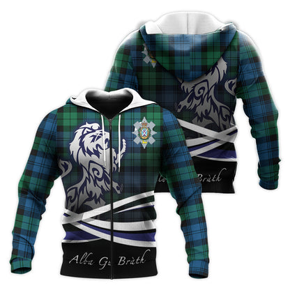 Printivon Black Watch Ancient Tartan Scottish Lion Hoodie