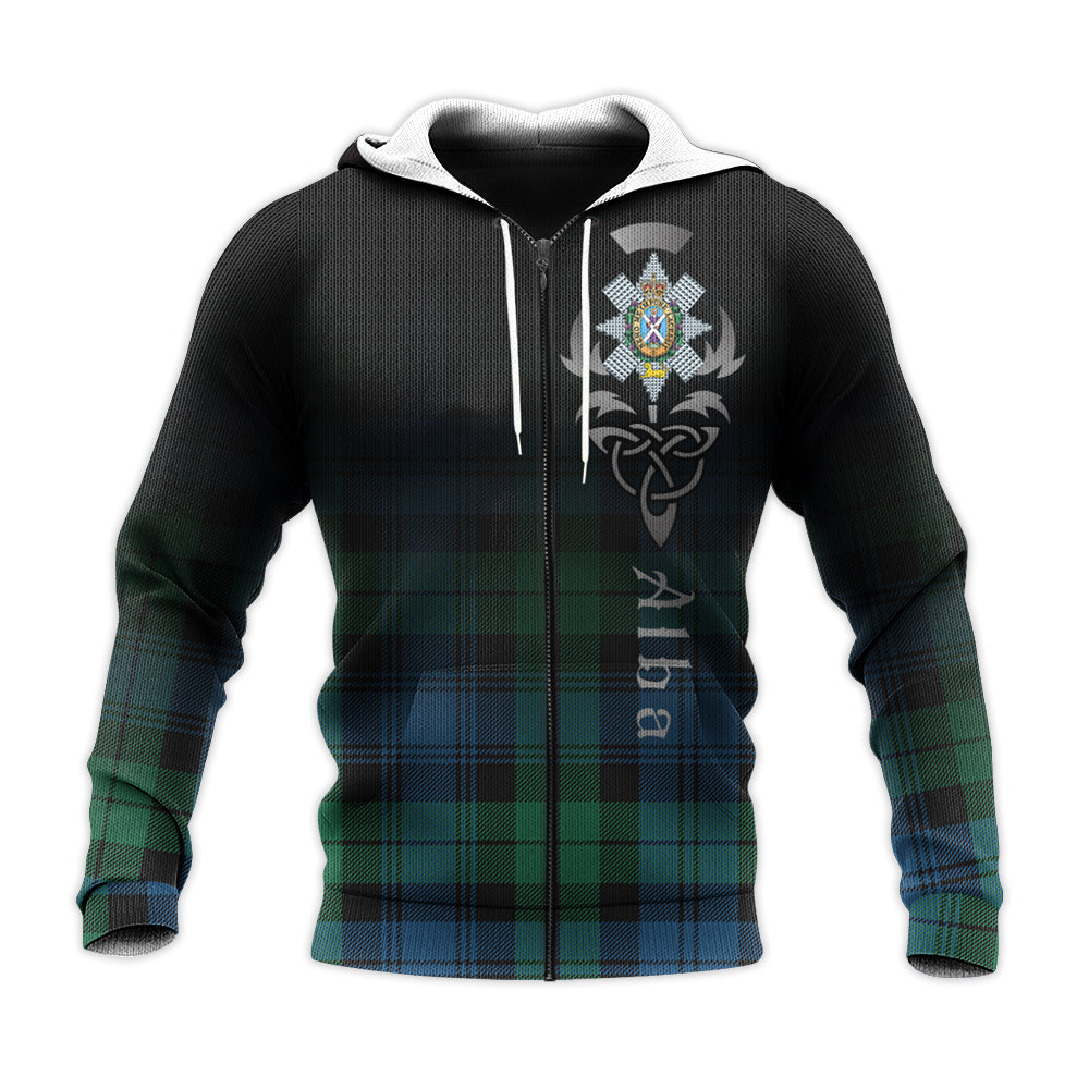 Printivon Black Watch Ancient Tartan Crest Alba Celtic Hoodie