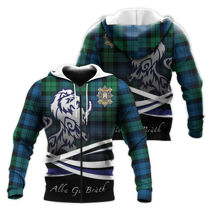 Printivon Black Watch Ancient Of Canada Tartan Scottish Lion Hoodie