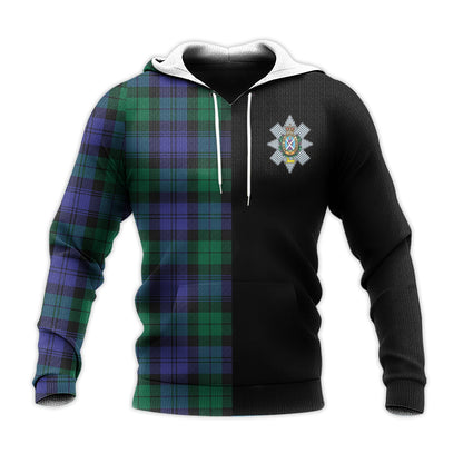 Printivon Black Watch Modern Tartan Personalize Half Hoodie