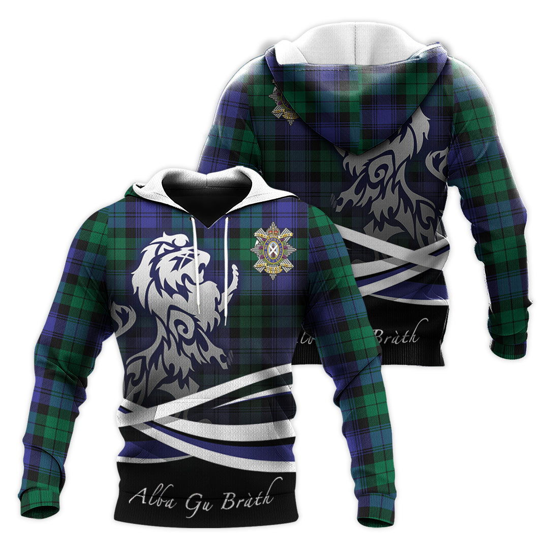 Printivon Black Watch Modern Of Canada Tartan Scottish Lion Hoodie