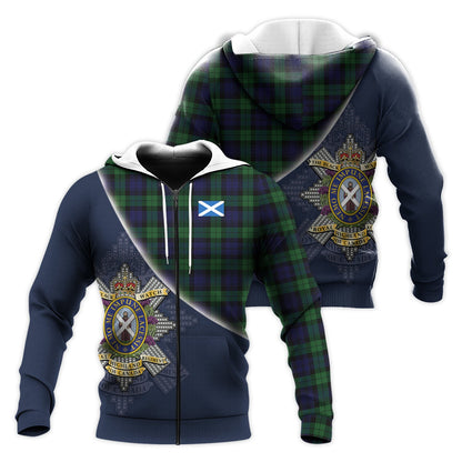 Printivon Black Watch Of Canada Tartan Scottish Crest Hoodie