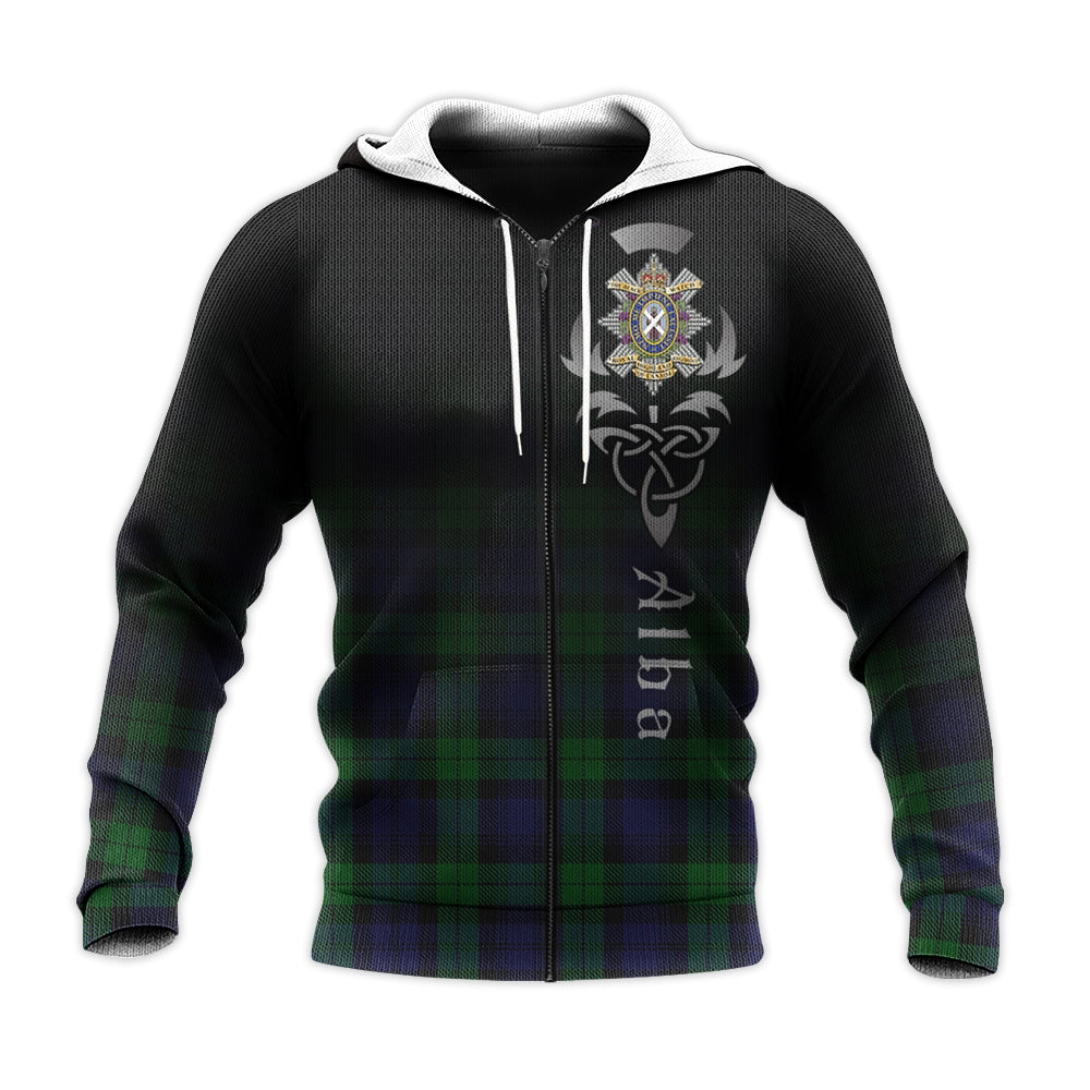 Printivon Black Watch Of Canada Tartan Crest Alba Celtic Hoodie