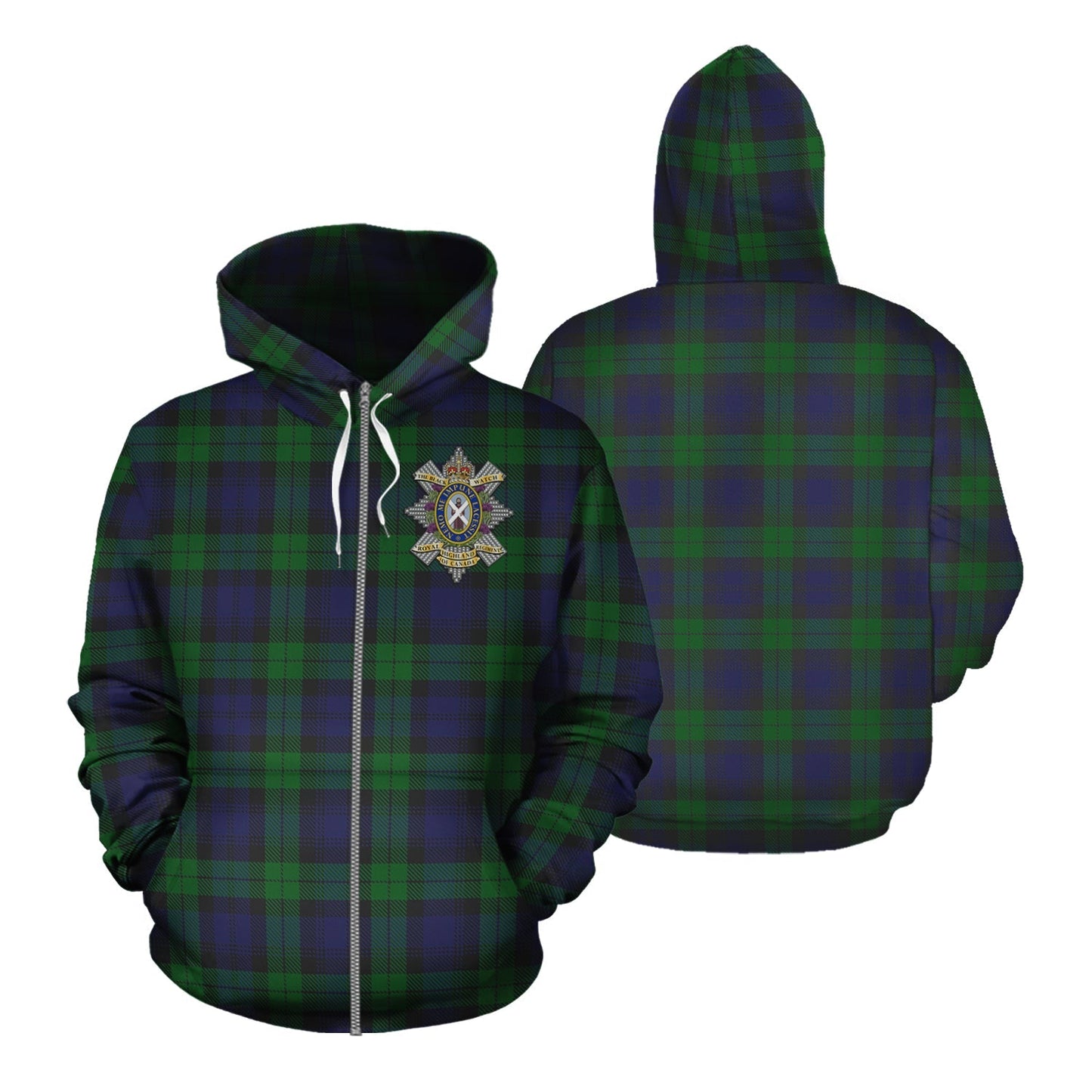 Printivon Black Watch Of Canada Tartan Hoodie