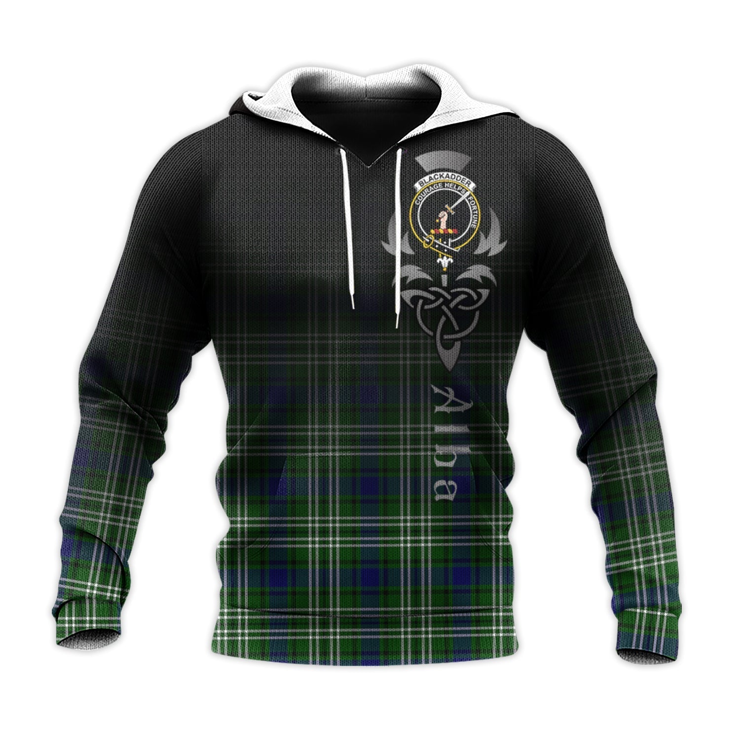 Printivon Blackadder Tartan Crest Alba Celtic Hoodie