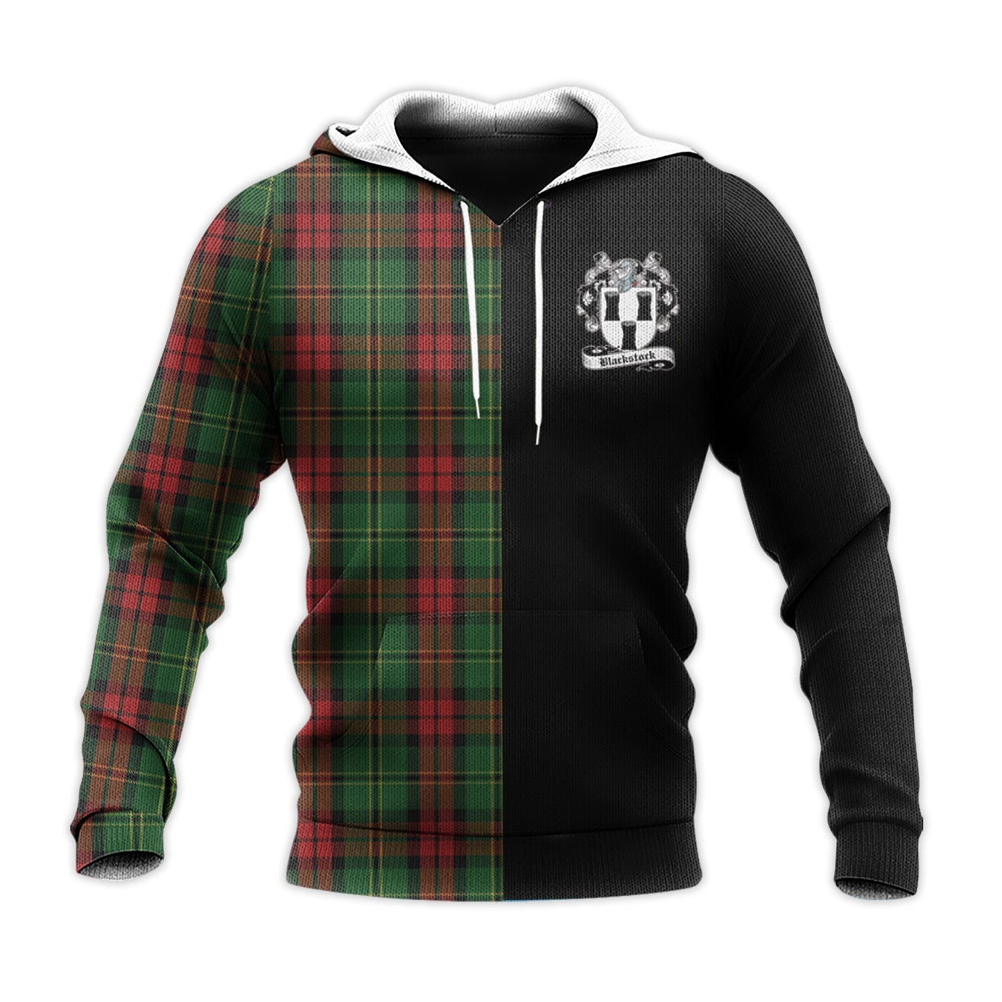 Printivon Blackstock Hunting Tartan Personalize Half Hoodie