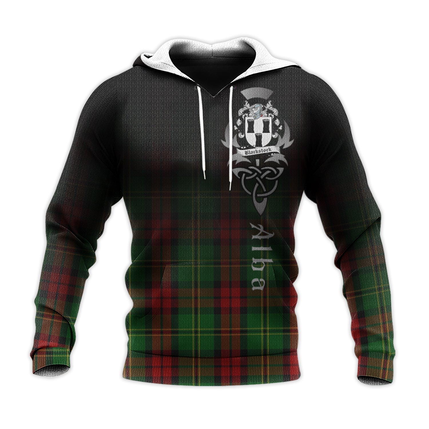 Printivon Blackstock Hunting Tartan Crest Alba Celtic Hoodie