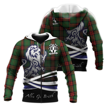 Printivon Blackstock Hunting Tartan Scottish Lion Hoodie