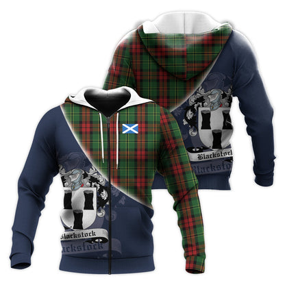 Printivon Blackstock Hunting Tartan Scottish Crest Hoodie