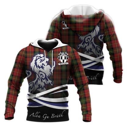 Printivon Blackstock Red Dress Tartan Scottish Lion Hoodie