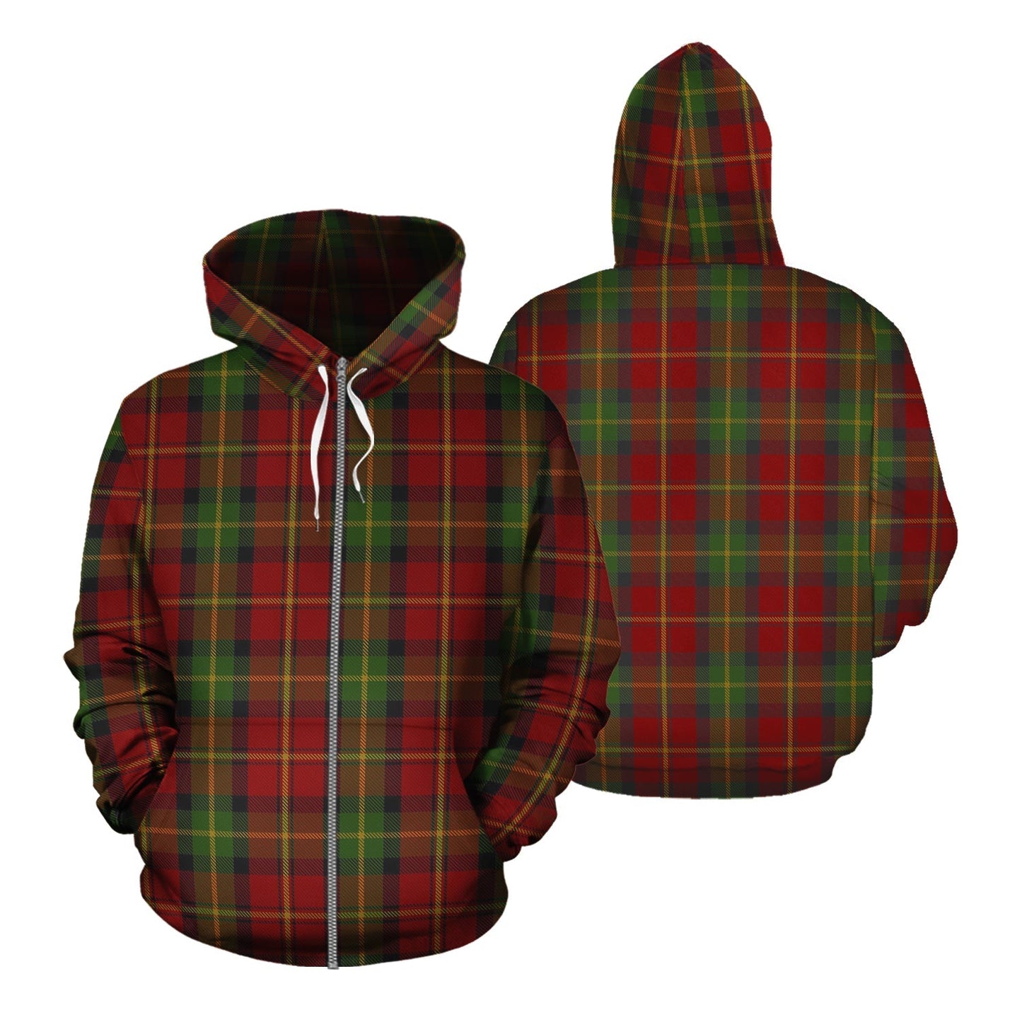 Printivon Blackstock Red Dress Tartan Hoodie