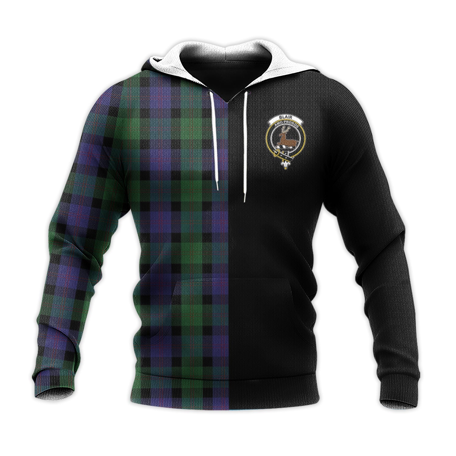 Printivon Blair Tartan Personalize Half Hoodie