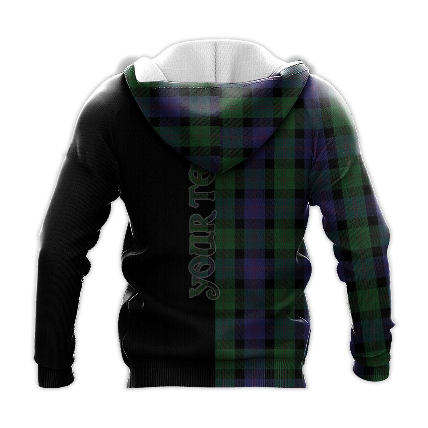 Printivon Blair Tartan Personalize Half Hoodie