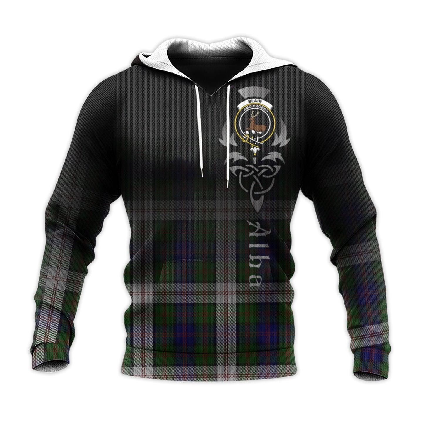 Printivon Blair Dress Tartan Crest Alba Celtic Hoodie