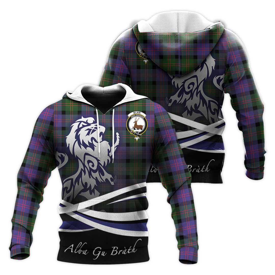 Printivon Blair Modern Tartan Scottish Lion Hoodie