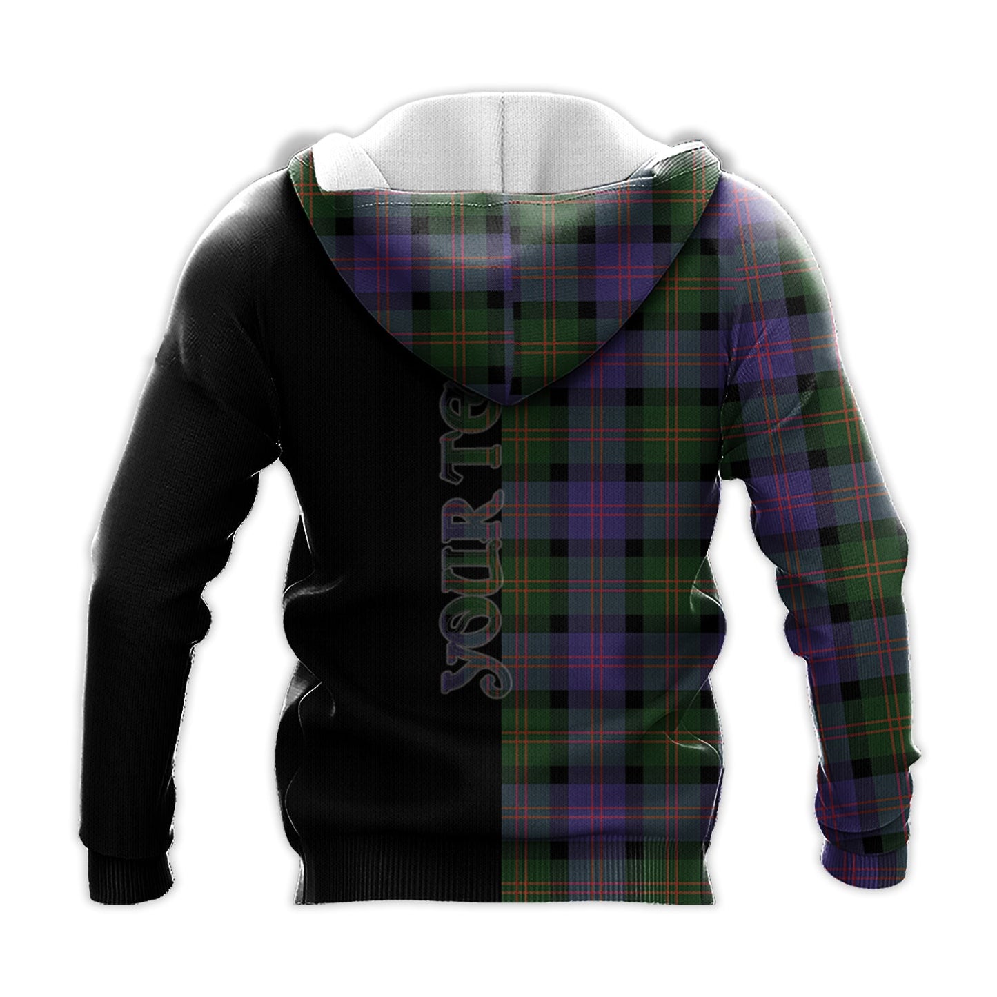Printivon Blair Modern Tartan Personalize Half Hoodie