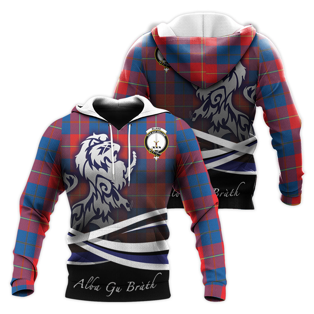 Printivon Blane Tartan Scottish Lion Hoodie