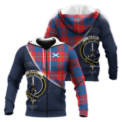 Printivon Blane Tartan Scottish Crest Hoodie