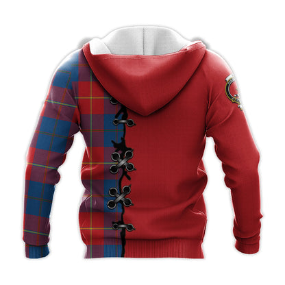 Printivon Blane Tartan Hoodie Lion Rampant And Celtic Thistle Style