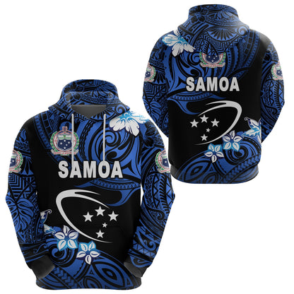 Manu Samoa Rugby Hoodie Unique Vibes Blue