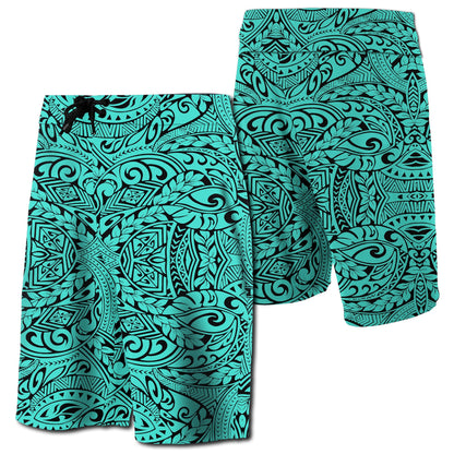 Hawaii Polynesian Culture Board Shorts Blue