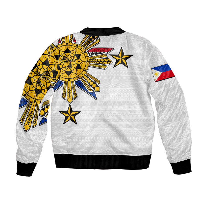 Filipino Bomber Jacket Tribal White Style