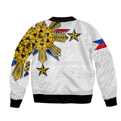 Filipino Bomber Jacket Tribal White Style