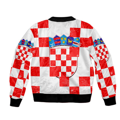 Croatia Christmas Santa Claus Dabbing Bomber Jacket Replica Football Jersey