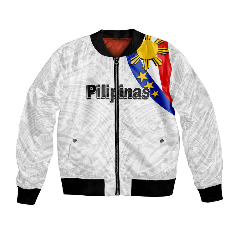 Pilipinas Bomber Jacket Simple Style White