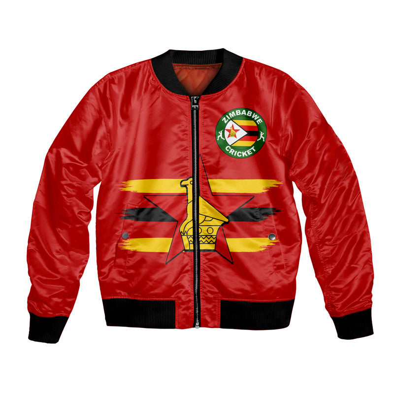 (Custom Personalised And Number) Zimbabwe Cricket Jersey Bomber Jacket