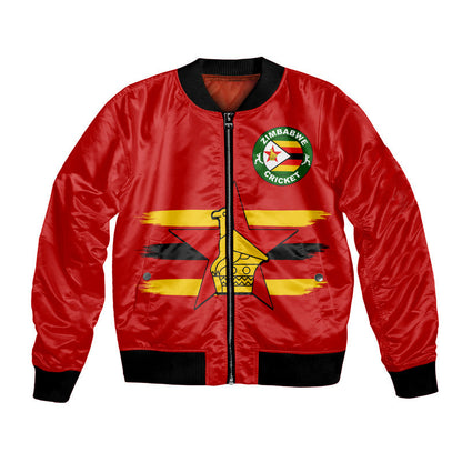 (Custom Personalised And Number) Zimbabwe Cricket Jersey Bomber Jacket
