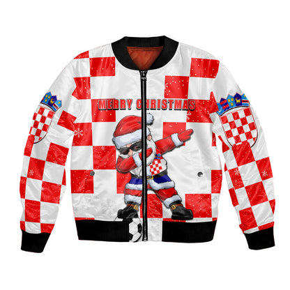 Croatia Christmas Santa Claus Dabbing Bomber Jacket Replica Football Jersey