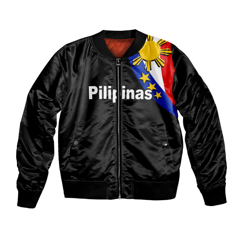 Pilipinas Bomber Jacket Simple Style Black