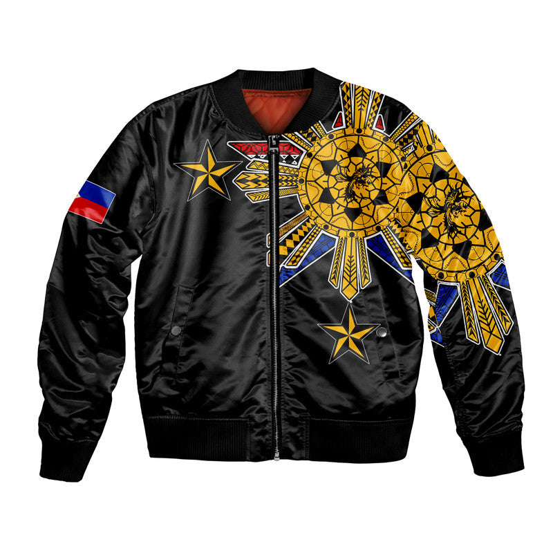 Filipino Bomber Jacket Tribal Black Style