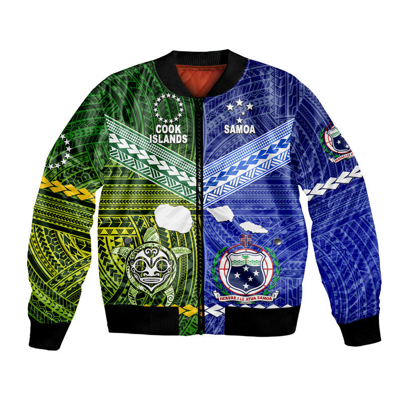 Samoa And Cook Islands Bomber Jacket Together