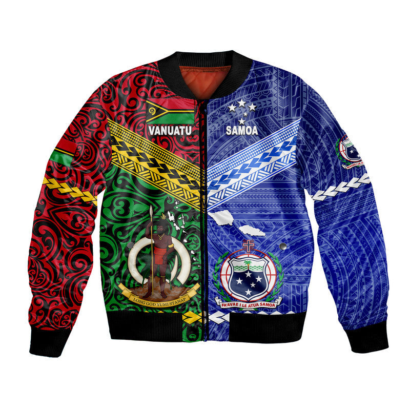 Samoa And Vanuatu Bomber Jacket Together