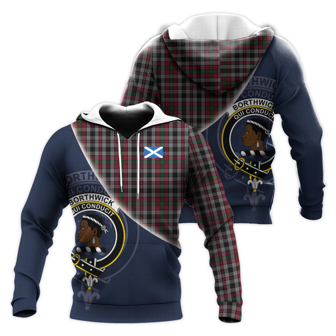 Printivon Borthwick Tartan Scottish Crest Hoodie