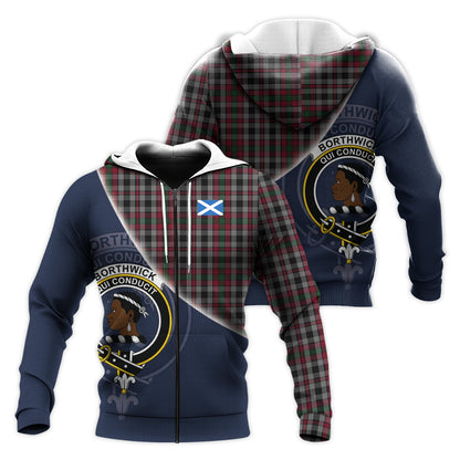 Printivon Borthwick Tartan Scottish Crest Hoodie