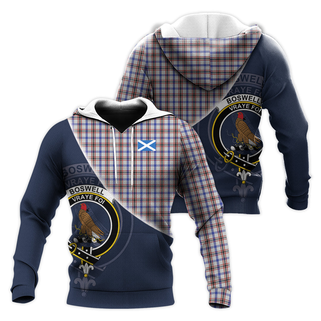 Printivon Boswell Tartan Scottish Crest Hoodie