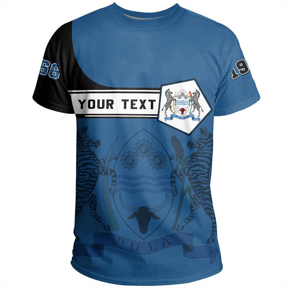 Custom African T Shirt Botswana Tee Pentagon Style