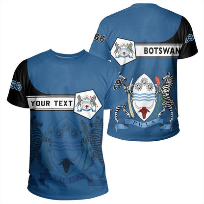 Custom African T Shirt Botswana Tee Pentagon Style