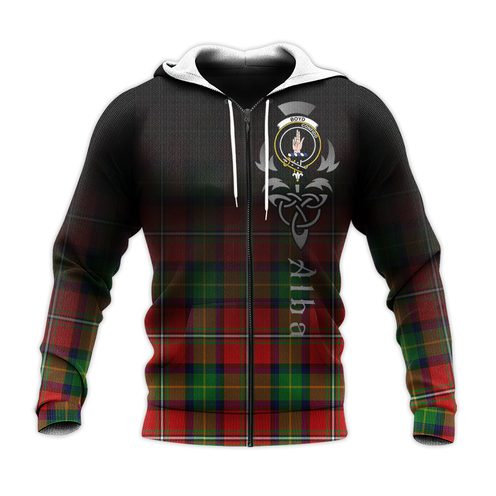 Printivon Boyd Modern Tartan Crest Alba Celtic Hoodie