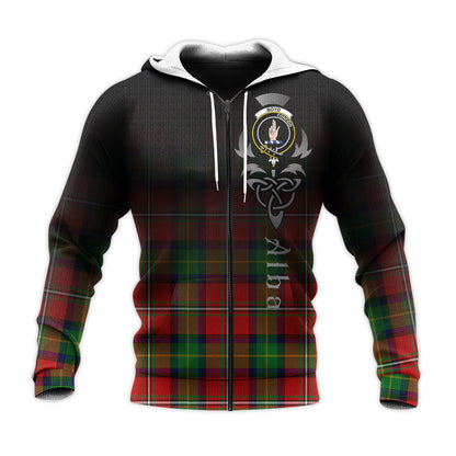 Printivon Boyd Modern Tartan Crest Alba Celtic Hoodie